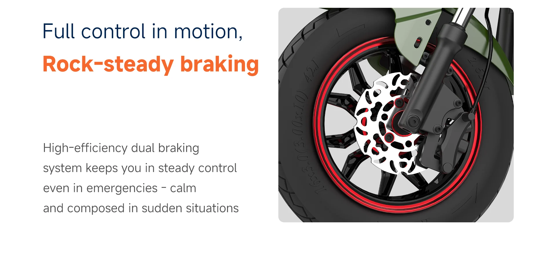 Laineng L101 front disc brake and rear drum brake