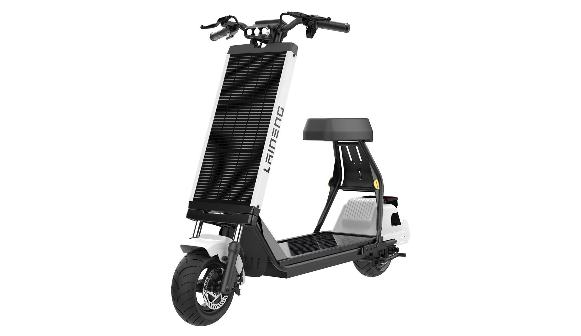 Laineng S108 solar saddle scooter in white