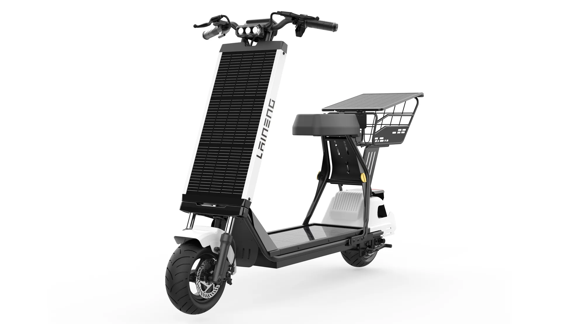Laineng S108 Pro solar saddle scooter in white